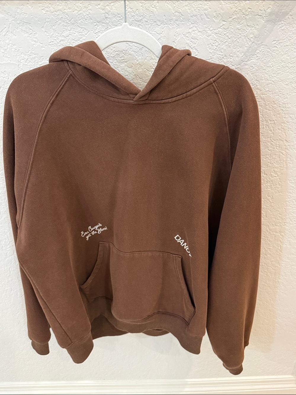 "Cowgirl" Lux Hoodie in Brown, Size Large